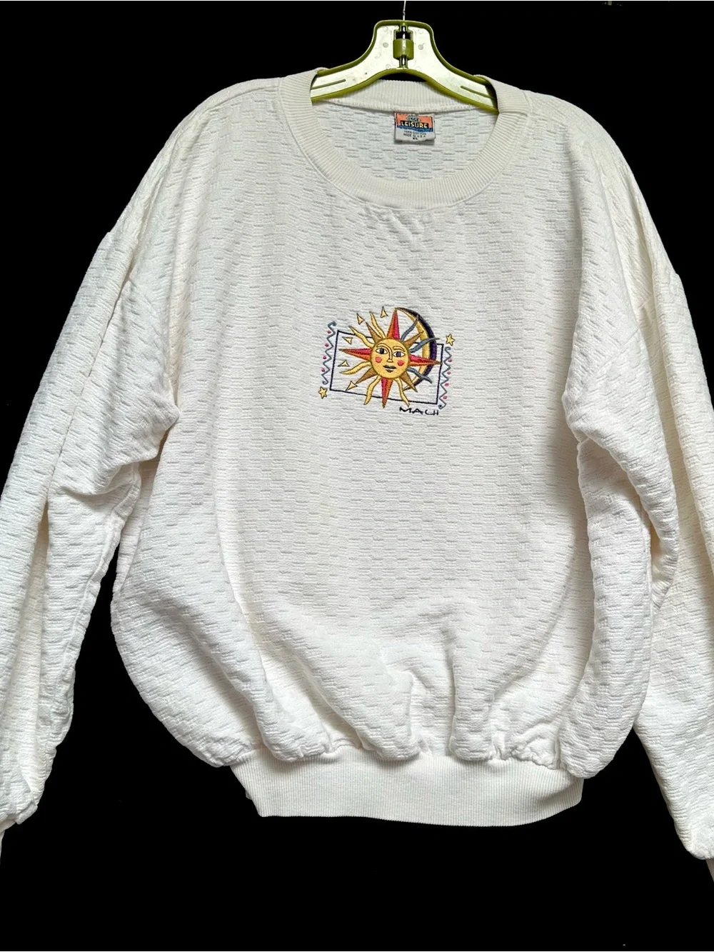 VTG 90S SGT LEISURE SWEATSHIRT PULLOVER MAUI HAWAII CELESTIAL EMBROIDERED XL